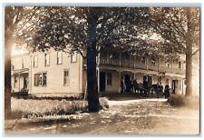 1913 Hotel Horse Wagon Front West Valley NY, Cattaraugus RPPC Photo Postcard picture