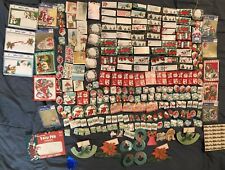 VTG CHRISTMAS 1950'S GIFT TAGS-SEALS-DIE CUTS-STAMPS-ETC--OVER 600 picture