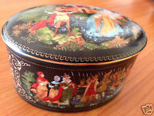 Vintage Palech Porcelain Trinket box, Russian Art of stunning detail / Pristine picture