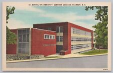 Linen~School of Chemistry Clemson College Clemson SC~Vintage Postcard picture