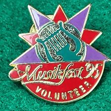 Music Fest 1995 Volunteer Lapel Hat Pin '95 Made by Milestone picture