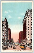 Minneapolis Minnesota~Hennepin Avenue & 6th Street East~1920s Postcard picture