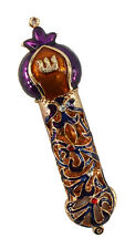 Fine Handcrafted Bejeweled 5 Inch Royal Mezuzah Scroll Case   picture