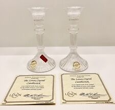 Lenox Full Lead Crystal Candlestick Holders With Certificate  picture