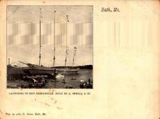 PRIVATE MAILING CARD- LAUNCHING OF SHIP SHENANDOAH BLT. By A. SEWALL CO. BK67 picture