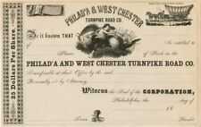 Philad'A and West Chester Turnpike Road Co. - Railroad Stocks picture