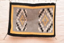 Antique Navajo Rug Native American Indian Weaving 27x19 Textile Eye Dazzler VTG picture