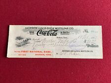1917, Coca-Cola, Bottling Company Check (Scarce / Vintage) picture