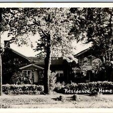 c1950s Homestead, IA RPPC House Residence Real Photo Postcard Cozy Brick A105 picture