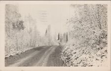 RPPC Fairbanks Alaska AK 1948 Snowy Road Trees Winter Isolate Postcard 7223c1 picture
