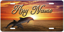 Sunset Dolphin Any Name Personalized Novelty Car License Plate picture