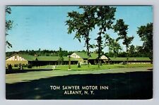Albany NY-New York, Tom Sawyer Motor Inn, Advertising Vintage c1958 Postcard picture