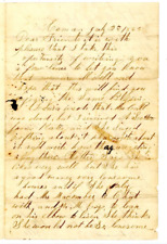 July 1865 Handwritten Letter Antique J H Sweetser Esmen Illinois Civil War Era picture