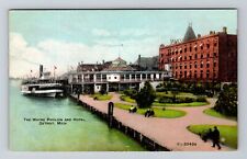 Detroit MI-Michigan, The Wayne Pavilion And Hotel, Vintage Postcard picture