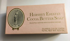 Hershey Estates Cocoa Butter Soap THREE Bars 3.5 oz in Original Box New picture