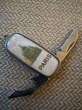 Vintage Keychain Paris France Mother Of Pearl Rare picture