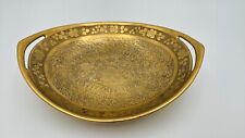 B & C Limoges France Small Gold Plate, Trinket Dish, Raised Floral Design picture