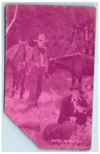 c1950's Buddy Roosevelt Cowboy Western Movie Gets The Drop Exhibit Arcade Card picture