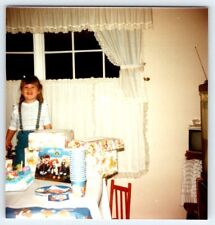 Vintage 1985 Photo Girl Birthday Party 1980's Found Art EBS-8 picture