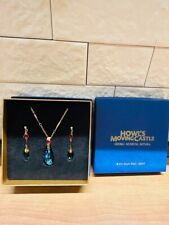 Howl's Moving Castle Swarovski Pierced Necklace Set Ghibli Museum Limited New picture