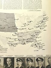 1941 U. S. Air Power Article & Map Bases Commanders Cool History Magazine Print picture