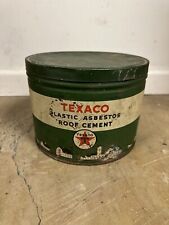1920s era BLACK T TEXACO Cement FORD 10 gallon Tin Can Farm Rare Advertising picture