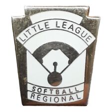 White On Gold Little League Softball Regional Lapel Pin ½