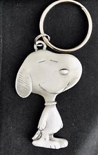 Pewter SNOOPY Charlie Brown Peanuts Dog Silver Metal Figurine Keychain A picture