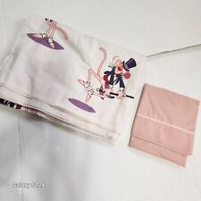 Vintage 1981 Cannon Monticello Pink Panther Twin Sized Flat Sheet 60