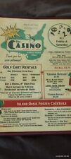 Vintage The Casino Restaurant -Bar-Marina Restaurant Menu picture