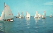 Postcard MA Posted Salem Massachusetts 1966 Sailboats Ready to Race Old PC H2896 picture