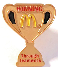 McDonald's  WINNING THROUGH TEAMWORK TROPHY Lapel Pin (071023) picture