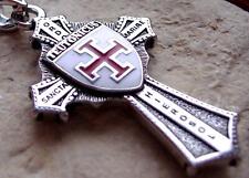 RARE TEUTONIC KNIGHTS VINTAGE DESIGN CROSS SILVER CHRISTIANITY MEDAL PENDANT - picture