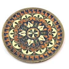Cloisonne Brass Enamel Mandala Small Plate Wall Hanging picture