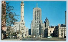 CHICAGO North Michigan Ave Palmolive Building Water Tower ILLINOIS USA Postcard picture