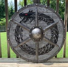 Handmade Shield Medieval Round Dragon Shield Armor Shield Wooden Shield Gifts picture
