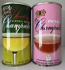 1970s CHAMPALE MALT LIQUOR BEER CANS (2) SPARKLING EXTRA DRY & PINK ©1970 picture