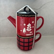 Demdaco Tea For One Winter Holiday “Just Warming Up” 9” Tall New picture
