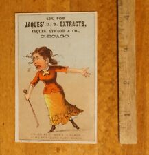 Antique Victorian Trade Card Jaques Extracts Chicago & Fairbanks Canning Co. picture