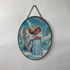 Angel Kisses Sandra Kuck Hanging Picture Oval Religious Decor Heaven 11