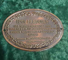 Replica Vintage H.M.S. Hercules Ships Plaque - Drunkenness Warning picture