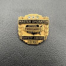 NATIONAL TRAILWAYS 1/5 10K Gold 16 Years MASTER OPERATOR Service Award Pin picture