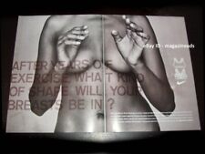 vintage NIKE 2-Page Magazine PRINT AD Fall 1999 WOMAN COVERING BREASTS picture