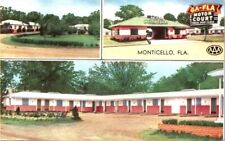 Vintage Postcard GA-FLA Motor Court Monticello Florida FL B2 picture