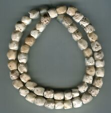 African Trade beads Vintage Venetian old glass white corneless cubes picture