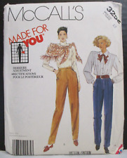 McCall's Pattern 3255 Misses Pants Size 12 Made for You Derriere Adjustment New picture