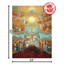 24x30 Communion of the Saints Canvas, Catholic Mass Wall Art Home Decor picture