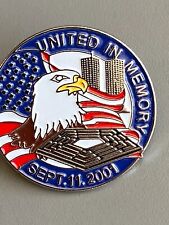 USA MEMORY  September 11th Commemorative Lapel Pin Twin Towers~NEW COLLECTIBLE_ picture