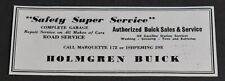 1947 Print Ad Michigan Marquette Ishpeming Holmgren Buick Complete Garage Car picture