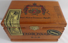 Empty Wood Cigar Box Arturo Fuente Flor Fina 8-5-8 Maduro Dominican Republic picture